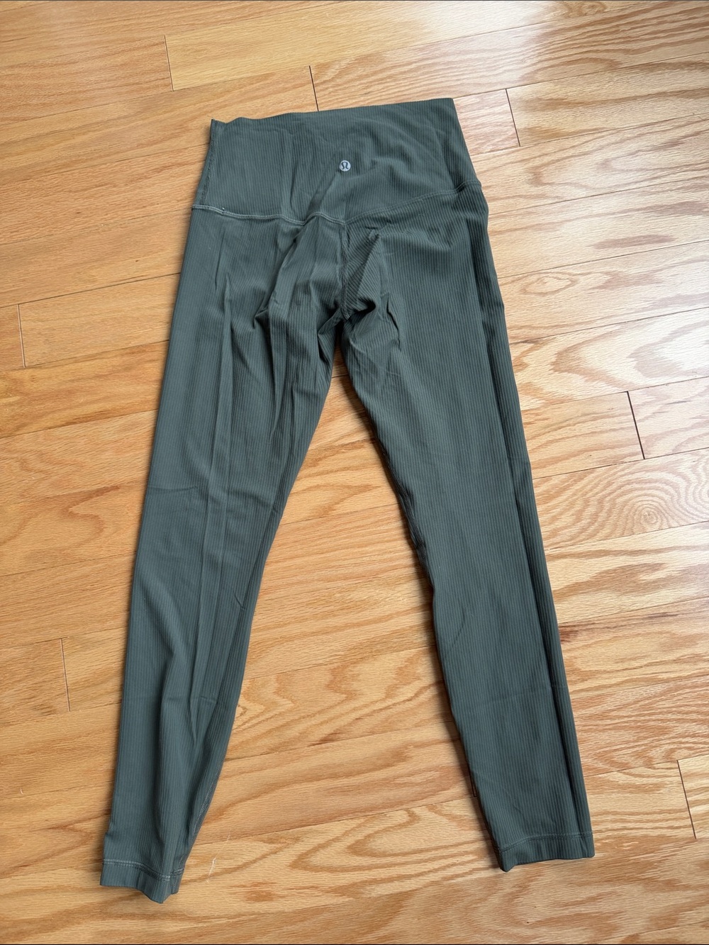 lululemon athletica Olive Green Ribbed High-Rise Leggings